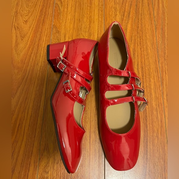 Mary Jane shoes . Red Mary Jane. Retro. - Picture 2 of 14